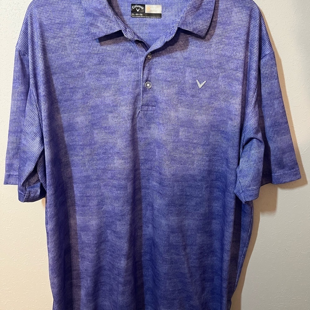 Men’s Purple Callaway Short Sleeve Golf Polo Shirt Size XL